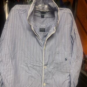 Polo by Ralph Lauren Blue Striped Men's Pajamas Button down shirt and bottoms